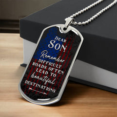 Dog Tag for Son – Inspirational Gift with Motivational Message