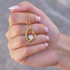 Graceful Necklace for Granddaughter, Elegant Jewelry, Loving Gift for Her, Forever Love Necklace