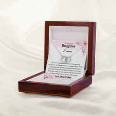 To Our Dear Daughter - You Keep Our Lives Spinning, Love Mom & Dad Necklace