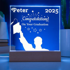 Personalized Graduation Acrylic Plaque for Him – Commemorative Gift