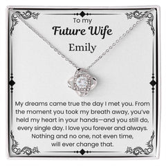 Personalized Future Wife Gift – You’ll Always Hold My Heart Necklace