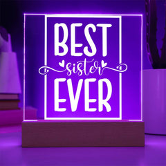 Best Sister Ever – Bold, Bright & Loved Plaque
