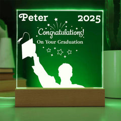 Personalized Graduation Acrylic Plaque for Him – Commemorative Gift