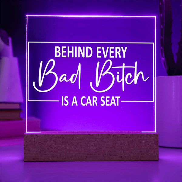 Behind Every Bad Bitch Is a Car Seat Plaque