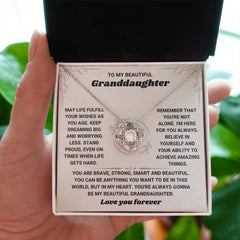 Gift For My Beautiful Granddaughter, Necklace for Granddaughter, Meaningful Jewelry, Loving Gift Idea, Love Knot Necklace,