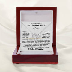 To My Granddaughter - Personalized Necklace with Heartfelt Message from Grandpa