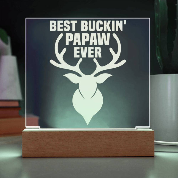 Best Buckin' Papaw Ever – Deer Hunter Gift Plaque
