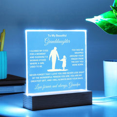 Meaningful Granddaughter Gift, Square Acrylic Plaque Keepsake, Square Acrylic Plaque for Granddaughter