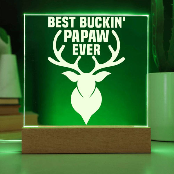 Best Buckin' Papaw Ever – Deer Hunter Gift Plaque