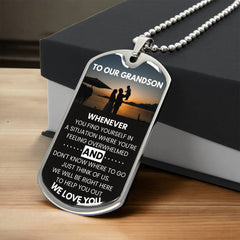 Dog Tag for Grandson – Supportive Gift from Grandparents to Encourage and Guide