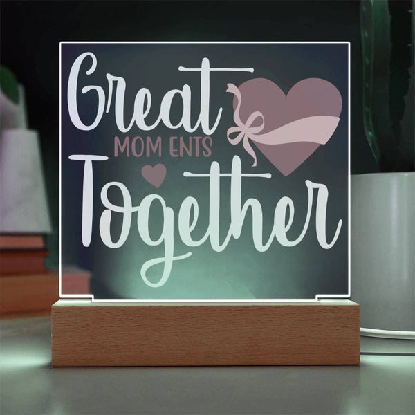 Great MOMents Together – Heart Bow Edition Plaque