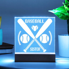 Baseball Sister – Big Heart, Bigger Cheers Plaque