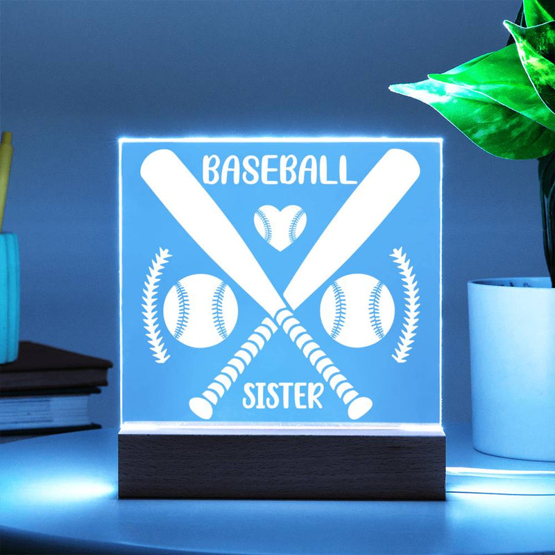 Baseball Sister – Big Heart, Bigger Cheers Plaque