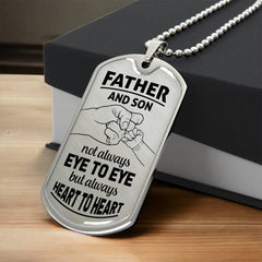 Dog Tag for Father and Son – Heartfelt Message Keepsake Gift