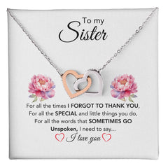 To My Sister – A Love Beyond Words Necklace