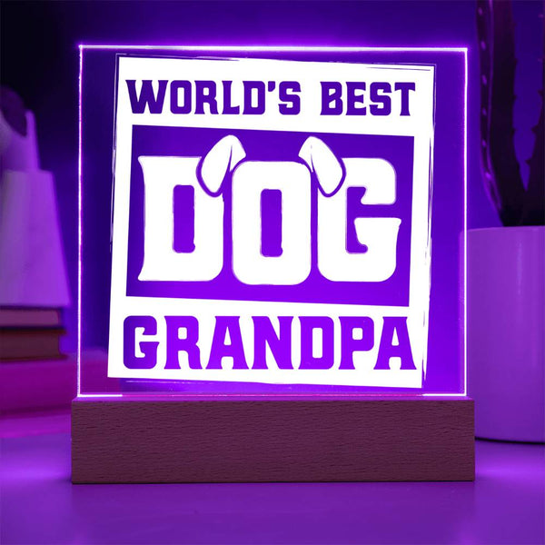 World's Best Dog Grandpa - Bold LED Sign