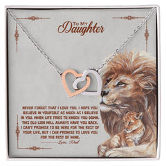 To My Daughter - Old Lion - Heartfelt Necklace Gift from Dad