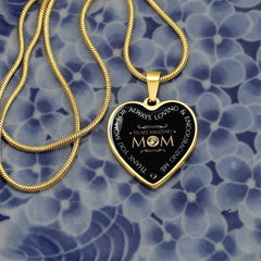 Heart Necklace for Mom – 'Thank You for Always Loving & Encouraging Me