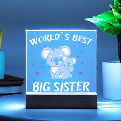 World’s Best Big Sister – Koala Design Plaque