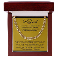 To My Boyfriend – The One I Choose Forever - Cuban Link Chain