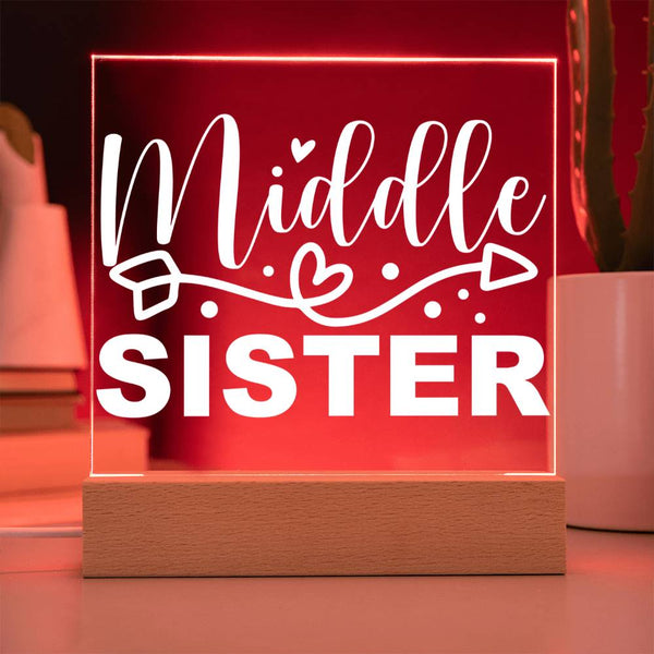 Middle Sister – The Heart of the Family Plaque