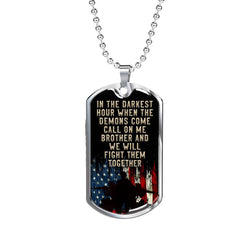 In the Darkest Hour - Brotherhood Dog Tag Necklace