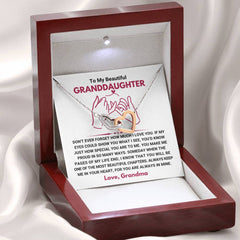 Necklace Gift for Granddaughter From Grandma, Interlocking Hearts Necklace