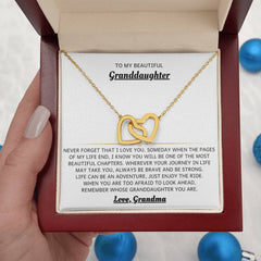 Gift For Granddaughter, Necklace Gift for Granddaughter, Interlocking Hearts Necklace
