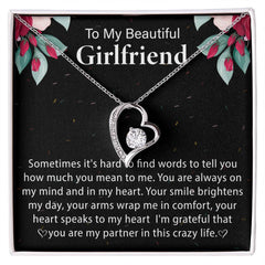 To My Beautiful Girlfriend – My Heart Belongs to You Necklace