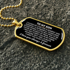 Dog Tag for Son – Sentimental Keepsake with a Heartfelt Message from Parents