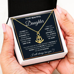 To My Beautiful Daughter - Heartfelt Necklace Gift