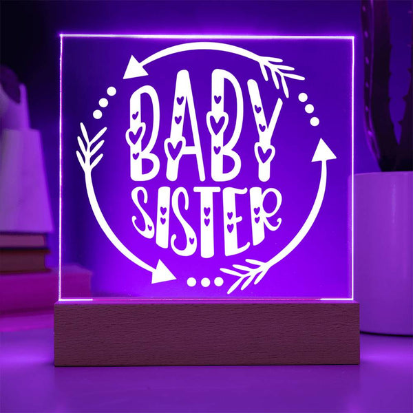 Baby Sister – Forever Adored, Always Protected Plaque