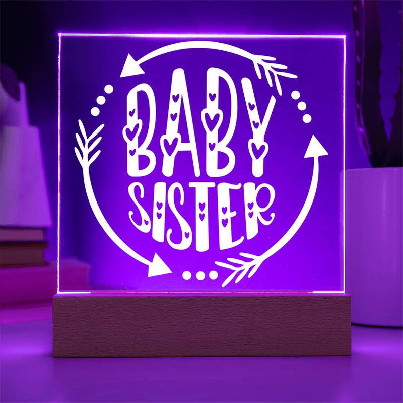 Baby Sister – Forever Adored, Always Protected Plaque