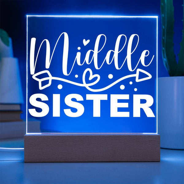 Middle Sister – The Heart of the Family Plaque