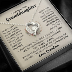 Everlasting Necklace Gift for Granddaughter, Timeless Jewelry With Love, Forever Love Necklace Necklace