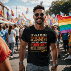 Funny Brother-in-Law T-Shirt Gift, Proud Brother-in-Law of an Awesome Sister-in-Law Graphic Tee