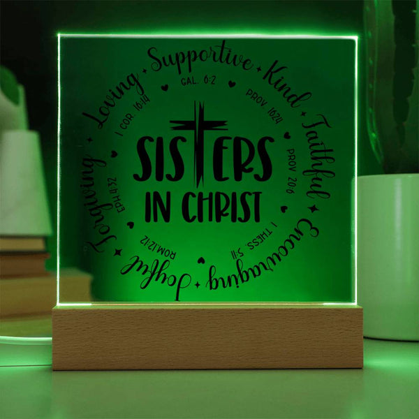 Sisters in Christ - Surrounded by Scriptures Plaque