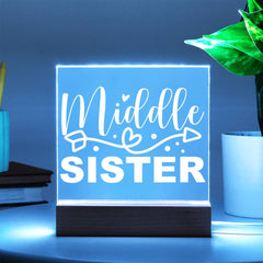 Middle Sister – The Heart of the Family Plaque