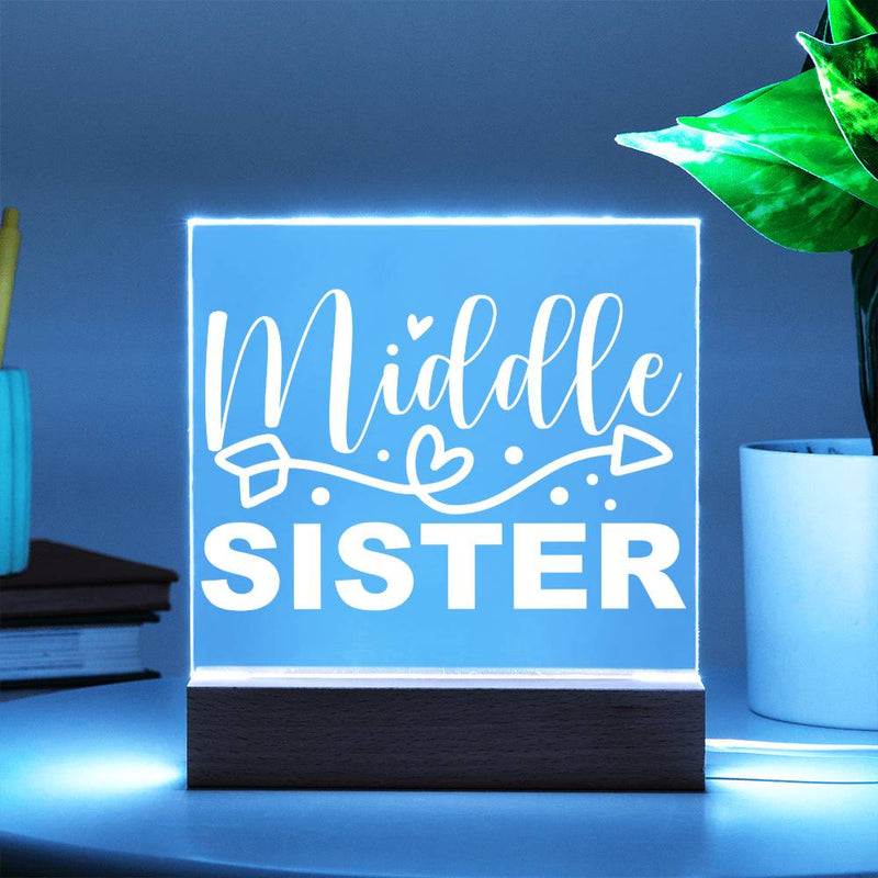 Middle Sister – The Heart of the Family Plaque