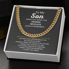 To My Son Chain - 'Always Remember' Promise Necklace