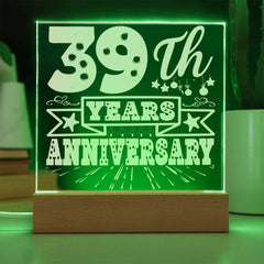 Retro Bold 39th Anniversary Plaque