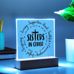 Sisters in Christ - Surrounded by Scriptures Plaque