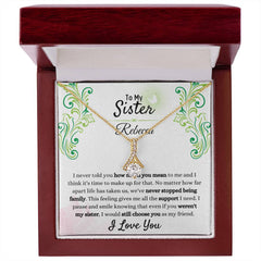 To My Sister Necklace – Always Chosen, Always Loved