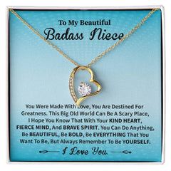 Gift for My Badass Niece - Be Bold, Be Brave, Be You Necklace