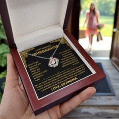 Granddaughter Necklace Gift, Elegant Jewelry Keepsake Gift, Crown Pendant Necklace