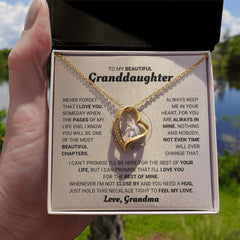 Everlasting Necklace Gift for Granddaughter, Timeless Jewelry With Love, Forever Love Necklace Necklace