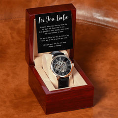 For You, Babe – Timeless Love Men's Openwork Watch