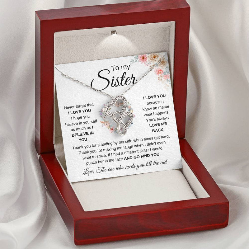 To My Sister – I Believe In You Necklace