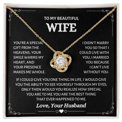 Gift for Wife - You Make Me Whole, and I’ll Love You Forever Necklace