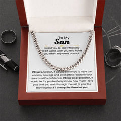 Gifts for Son, Men’s Cuban Link Chain, Durable & Timeless Necklace for Everyday Wear